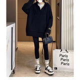 Women Knitwear Fall Winter Hooded Knitwear Loose Sweater