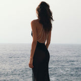 Women Dresses Summer Slim Fit Backless Vacation Jumpsuit