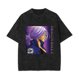 Printed washed old short-sleeved t-shirt