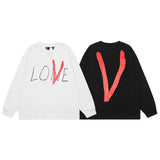 Vlone Sweatshirts Autumn/Winter Valentine's Day Limited Letter Crew Neck
