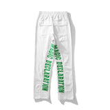 Men Sweatpants Embroidered Slacks Loose Straight Sports Trousers