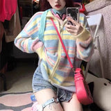 Women Knitwear Autumn and Winter Pattern Sweater Coat Knitted Cardigan