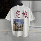 Mens T-shirts Saint Michael's Hill Digital Print Vintage Short Sleeves