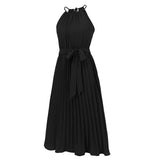 Women Date Dress Sexy Slim-Fit Pleated Dress Summer Dress