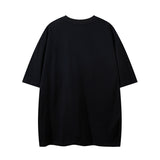 Men T Shirt Spring/Summer Letters Contrast Color Affixed Cloth Embroidered Short Sleeve T-shirt