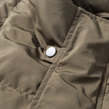 Unisex Winter Cotton Coat Stand Collar down Vest Retro Simple Loose Sleeveless Top