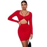 Women Dress Spring/Summer Party Tight Skirt Hollow Y2g Dress