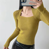Women Sweater Knitwear off-Shoulder Pullover Slim Bottoming Shirt