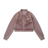 Women Jacket Denim Jacket Loose-Fitting Denim Clothes Jacket