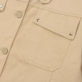 Women Jacket Multi-Pocket Workwear Jacket Loose Autumn Solid Color XINGX Coat