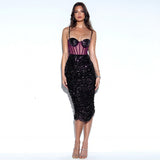 Women Dresses Sexy Sling Dress Hip Skirt Dress (Zns0409)