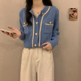 Women Knitted Cardigan Autumn and Winter Sweater Coat