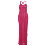 Women Dresses Summer Sling Backless Dress (Bla0420)
