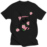 New Kawaii Peach Juice Japanese Casual Harajuku Shirt Pink