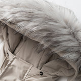 Unisex Winter Cotton Coat Three-Dimensional Pocket Decorative Hooded down Jacket Retro Workwear down Jacket