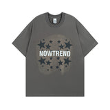 Men T Shirt Vintage Skull Print Short Sleeve T-shirt