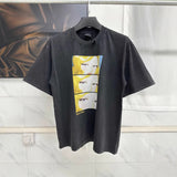 Men T-shirts printed washed old short-sleeved T-shirts