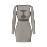 Women Dress Sexy Cutout Slim Fit Sheath Dress