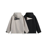 Unisex Jacket Autumn Drawstring Loose Wind Coat