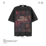 American vintage street T-shirt pure cotton retro men's and women's summer loose