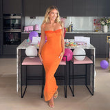 Women Dresses Autumn Sexy Long Dress Elegant Slim Lace Sling Dress