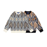 Unisex Sweater Autumn Rhombus Knitted Sweater