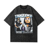 Men T Shirt Retro Dark Punk Printed Half Sleeve T-shirt Hip Hop