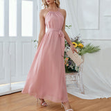 Women's Evening Gown Sexy Halter Strap Chiffon Dress