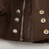 Men Jacket Coat Men's Loose Zip Lapel Biker's Leather Jacket