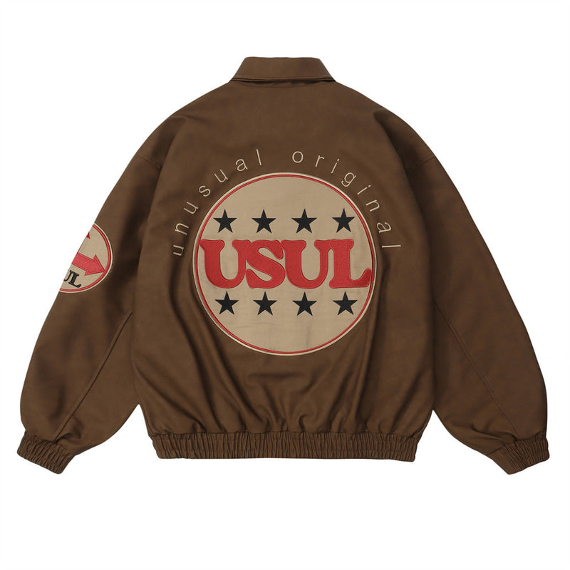 Men Jacket Coat Paste Cloth Embroidery Letter Overalls Men's Hip Hop Loose Bomber Jacket