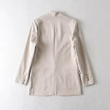 Women Suits Autumn Loose Mid-Length Simple Suit Jacket Cardigan