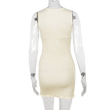 Women Tops Summer Slim-Fit Hip-Wrapped Short Dress Sexy V-neck Dress
