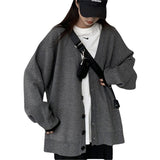 Women Knitted Cardigan Vintage Sweater Women's Coat Autumn and Winter Simplicity Casual Knitted Cardigan