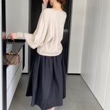 Women's Cardigan Sweater Autumn Loose V-neck Women's Coat Top 8t8238