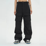 Men Sweatpants Multi-Pocket Workwear Wide Leg Pants Casual Pants