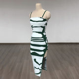 Women's Evening Dress Bandage Dress Split Dress Sexy Suspenders Skinny Hip Skirt