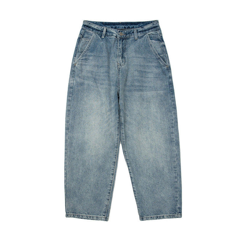 Men Jeans Loose Casual Denim Trousers