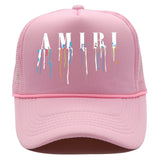 Amiri Hat Summer Cap Outdoor Mesh Cap Alphabet Print Baseball Cap