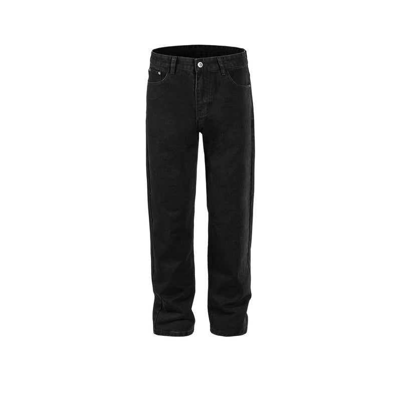 MIJKO Men Vintage Pants MIJKO Women's Clothing Men's Spring and Summer Washed Straight Pants Slim-Fit Jeans