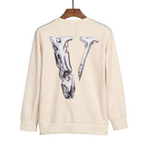 Vlone Sweatshirts Autumn/Winter Metal Big V Letter Crew Neck