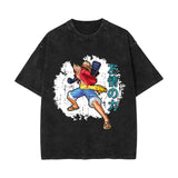 ONE PIECE washed old retro short-sleeved T-shirt