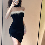 Women Maxi Dress Autumn Winter Sexy Sheath Dress