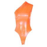 Women Jumpsuit Sexy Solid Color Slim Fit Sleeveless Leotard