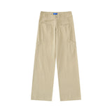 Women Sweatpants Vintage Solid Color Straight Cargo Pants Wide-Leg Casual Pants