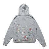 Gallery Dept Hoodie Paint-Splashing Style Graffiti Painted Sweater