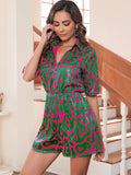 Women's Evening Gown Sexy Loose V-neck Striped Sequined Jumpsuit