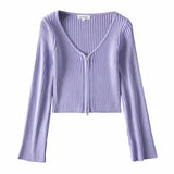 Women Sweater Knit Wear Spring and Autumn Double Zipper Knitted Cardigan Jacket