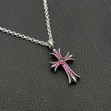 Chrome Hearts Necklace Cross Diamond Pendant Men's and Women's