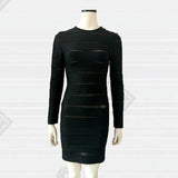 Harlem Night Attire Black Long Sleeve Dress