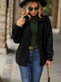 Women Trench Coat Autumn and Winter Long Sleeve Cardigan Zipper Diamond Plush Coat